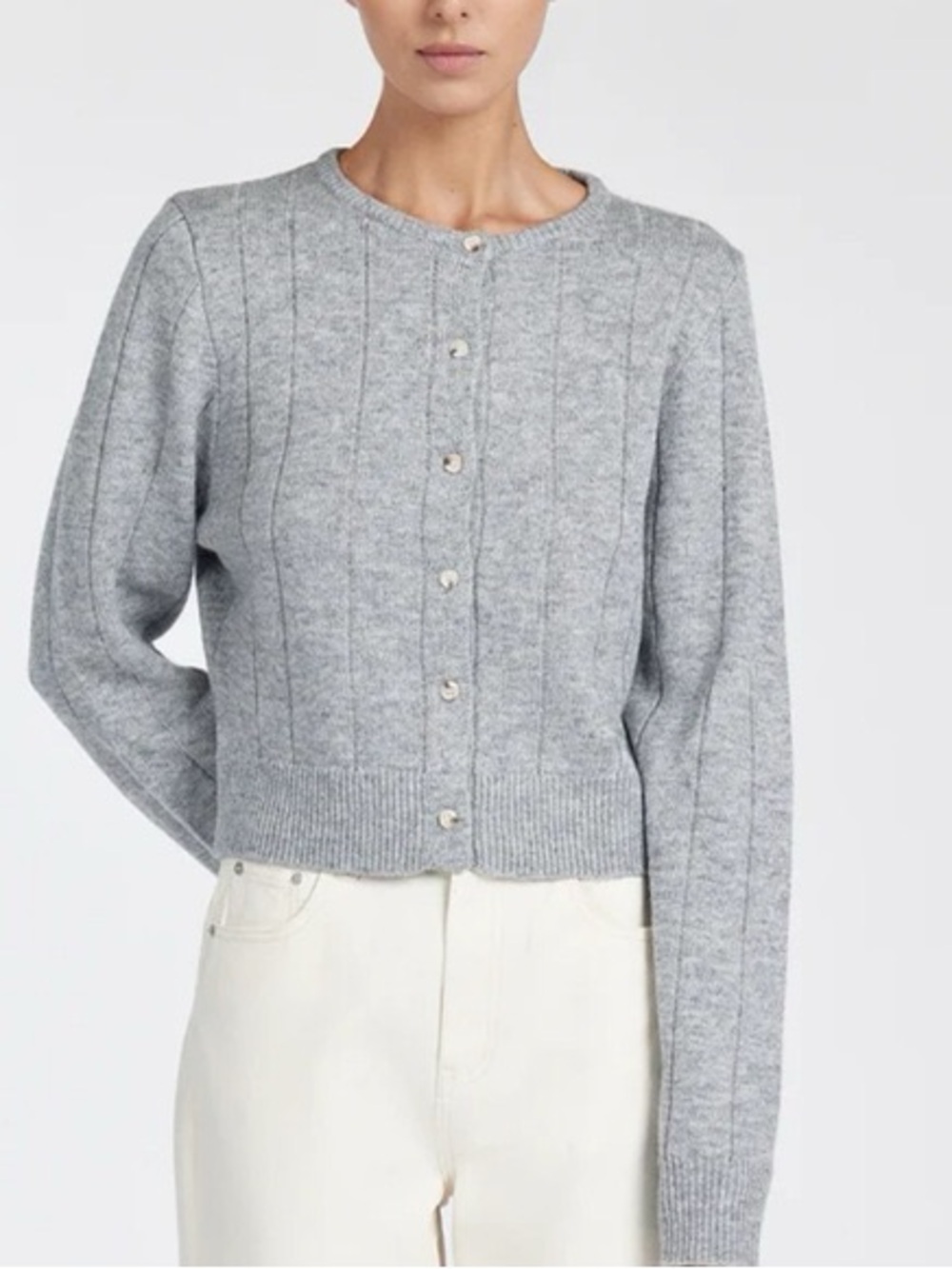 DISSH Levi Silver Marle Knit Cardigan